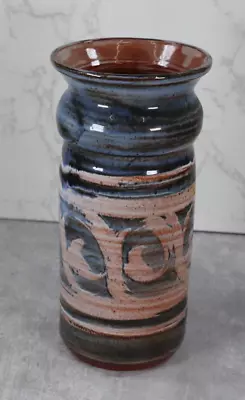 Buy Llangollen Studio Pottery - Slipware - Terracotta - Blue / Red Glaze - 22cm • 21.99£