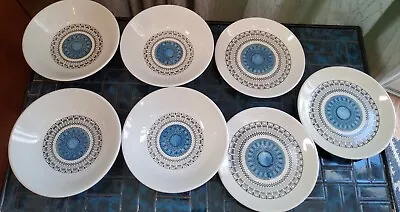 Buy Vintage Biltons Black And Blue Abstract Design 4 X Cereal/Soup Bowl 3 X Plates • 20.50£