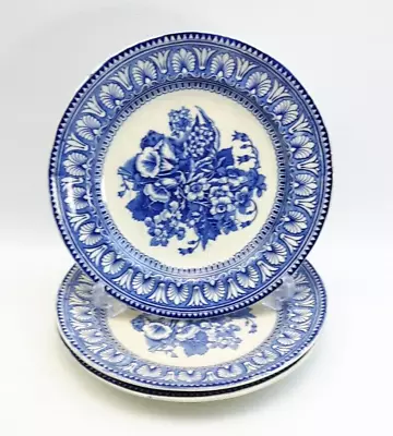 Buy Antique James Wileman Foley Pottery - 3x 23cm Lunch / Small Dinner Plates • 10£