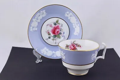 Buy Spode Copeland China Maritime Rose Blue Footed Cup & Saucer Set - Mint • 51.97£