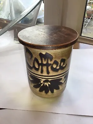 Buy Vintage Wellhouse Studio Pottery Brixham Coffee Storage Jar &  Wooden Lid. • 9£