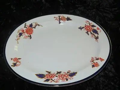 Buy VINTAGE BOOTHS CHINA Oval Serving Dish 3280 Cobalt & Rust Transfer Pattern 1928 • 8.99£