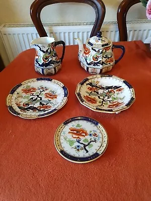 Buy Antique Losol Ware Keeling And Co Burslem Shangai Teapot, Jug, Plate Strainer • 50£