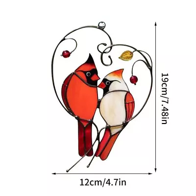 Buy Birds-On-A-Wire Home Panel For Stained Glass Window Hanging Suncatcher Ornaments • 6.12£