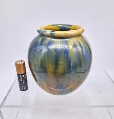 Buy Lovely Vallauris Pottery Vase 3.5  Nice Glaze  • 19.99£