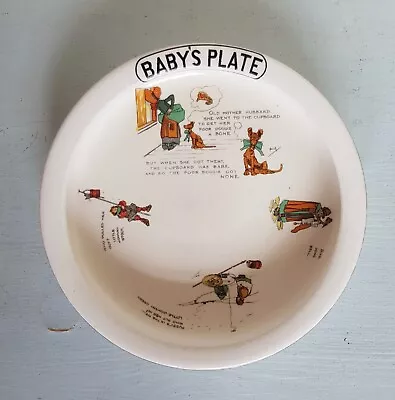 Buy Vintage Baby's Plate Nursery Ware  W Signed Illustrations By John Hassall • 15£