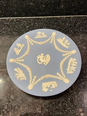 Buy Wedgwood Blue Jasper Ware Plate With Swags And Cherubs 22.5cm • 6£