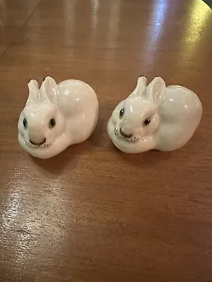 Buy Pair Vintage Lomonosov Porcelain Bunny / Rabbit Made In The USSR. White Rabbit • 30£