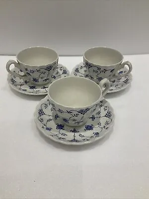 Buy 3 X Yorktown By Salem China Co Olde Staffordshire Cups And Saucers • 20£