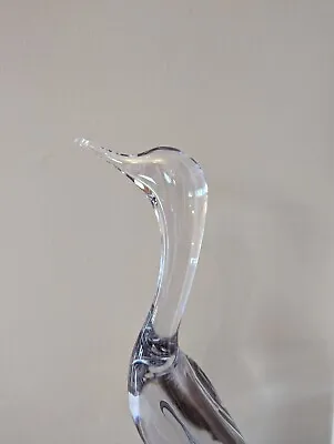 Buy Daum France Crystal Crane / Heron Sculpture 17 7/8  Signed • 432.33£
