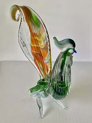 Buy Vintage Hand Blown Art Glass Rooster Chicken Figurine Sculpture Statue • 23.53£