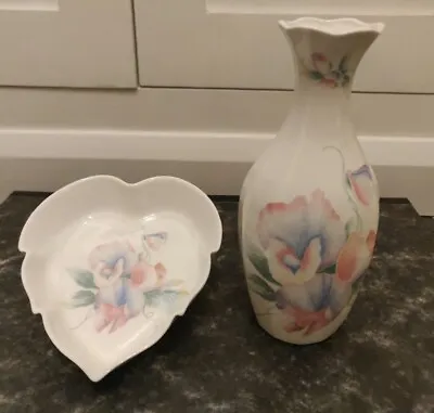 Buy Ansley Little Sweetheart Small Vase And Trinket Dish Fine Bone China • 7.50£