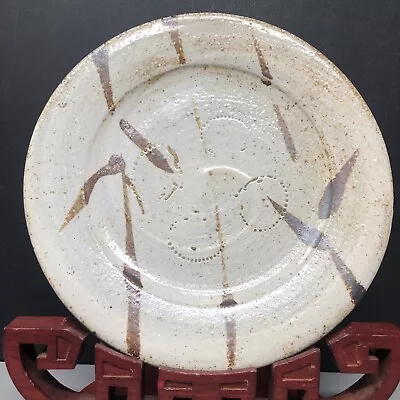 Buy Phil Rogers Stoneware Plate Salt Glazed Impressed Shell Decoration 18.5cm #1539 • 140£