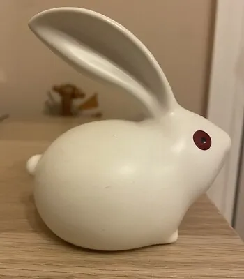 Buy TEA MILL Hieroglyph Signed Japanese Porcelain Cute White Bunny Rabbit Figurine • 15£