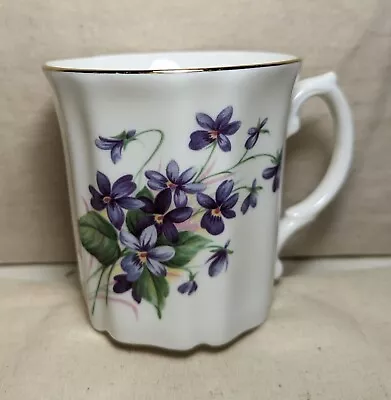 Buy Royal Grafton Bone China Tea Cup / Mug, Violets, Made In England • 16.06£