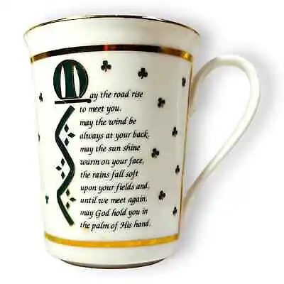 Buy Irish Blessing Mug, Fine Bone China, Coffee Cup, St. Patrick's Day, Shamrocks • 9.50£