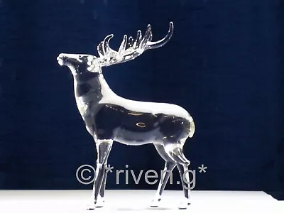 Buy SANTA STAG Figurine@CRYSTAL Glass BEAST@UNIQUE DEER Gift@LOVING REINDEER@ANTLER • 23.95£
