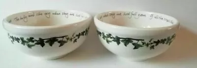 Buy Portmeirion Holly And Ivy Bowls X 2 NEW • 37£