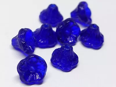 Buy 7mm Czech Pressed Glass Small Flower Bell Trumpet Spacer Beads - 30pcs • 1.49£