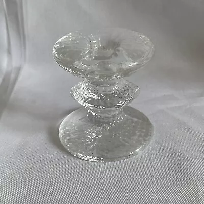 Buy Vintage Glass Candle Stick Holder - Bark Effect - IMMACULATE CONDITION  - 3”Tall • 7.99£