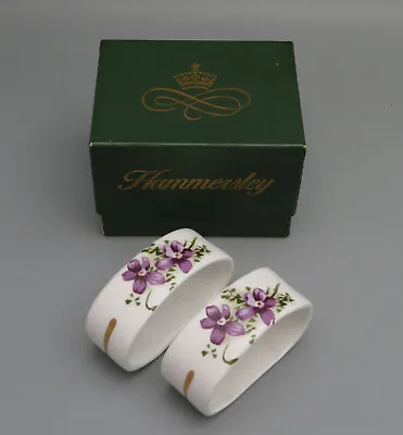 Buy Hammersley Boxed Bone China Napkin Ring X 2 -' Victorian Violets '  • 19.99£