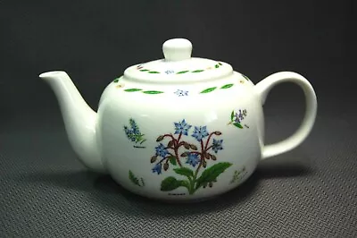 Buy Kent Pottery Herb Garden White Ceramic Tea Pot England • 25.58£