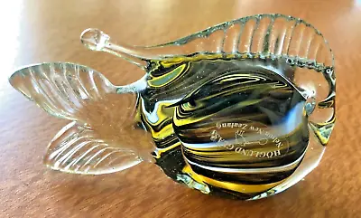 Buy Vintage Hoglund Blown Art Glass Artfully Striped Fish  4”X 2.5”X 1” Hard To Find • 85.28£