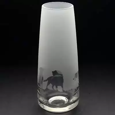 Buy Labrador Dog Glass Bud Vase - 15cm - Hand Etched/Engraved Gift • 16.99£
