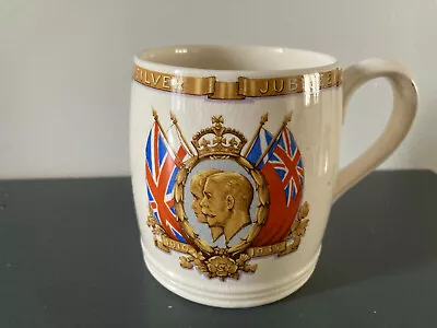 Buy Silver Jubliee Mug George V & Queen Mary 1910 - 1925 Commemoration Ware Vase • 14.99£