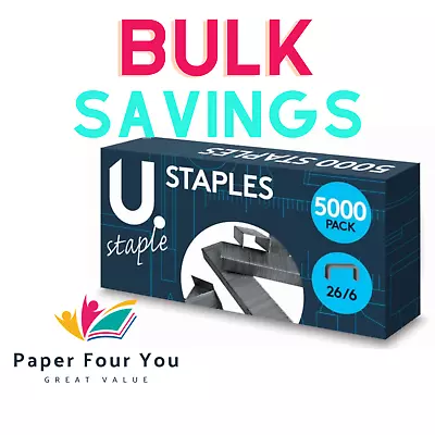 Buy Stapler Staples 26/6 Fits Rexel 56 Standard Refill 5000 Pack Home Office School • 19.99£
