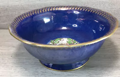 Buy Antique Early Royal Worcester Cobalt  Blue Gilded Art Crown Ware Bowl Dish Cw166 • 35£