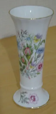 Buy Aynsley Fine Bone China Wild Tudor Posy Vase 16cm Tall • 4.99£