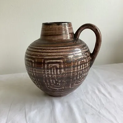 Buy Large Brown Cinque Ports Pottery (The Monastery Rye) Handled Bowl Jug - Rare • 19.95£