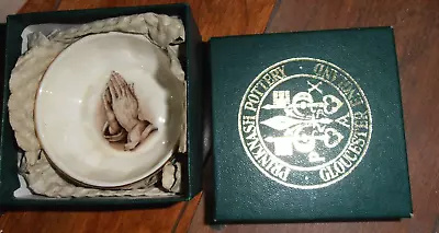 Buy Prinknash Pottery 3.25  Praying Hands Small Dish Made In Gloucester England MIB • 18.92£