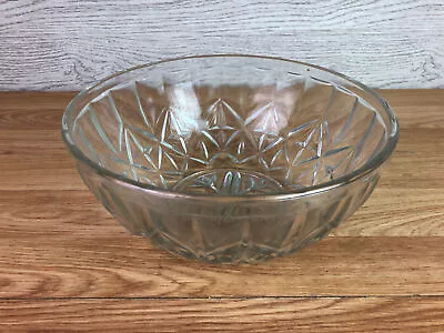 Buy Beautiful Clear Cut Glass Bowl With Snowflake Pattern In Base  • 25.19£