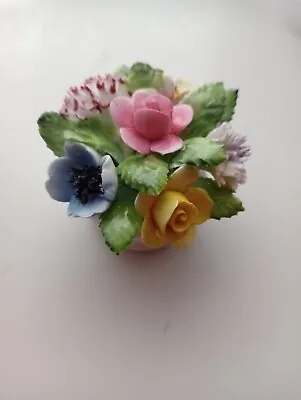 Buy Royal Adderley Floral Bone China Flowers In A Miniature Crown Shape Pot • 10£