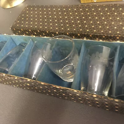 Buy Vintage Drinking Glasses Set Original Box 1970s • 20£