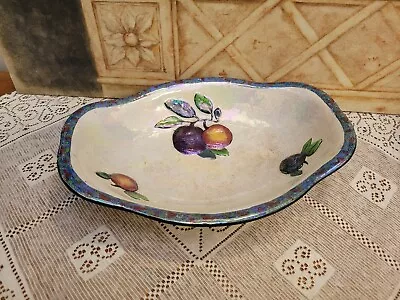Buy Carlton Ware Oval Serving Bowl Dish Pearl Lustre Embossed Plums Fruit 1920s 3052 • 30£
