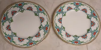 Buy Antique 1873-1890 Lunch/Dinner Plates 8 7/8  Hand Painted Mintons Syracuse NY • 22.73£