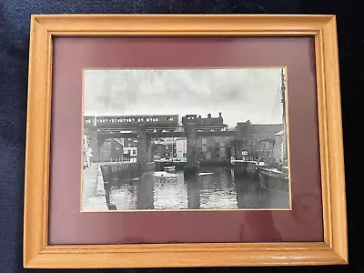 Buy Vintage Picture Of Isle Of Wight Steam Train Going Over Newport Quay    • 10£