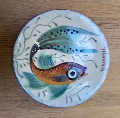 Buy Puigdemont Large Fish Pottery Wall Or Table Plate From Menorca, Handmade • 22£