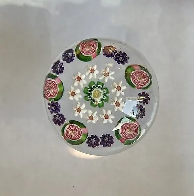Buy Antique Clichy Paperweight With 5 Rose Canes C1850 • 275£