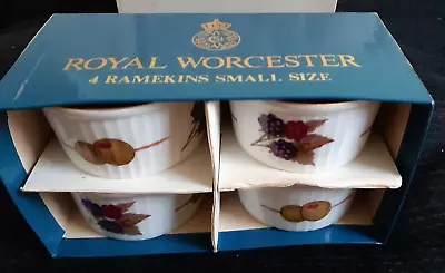 Buy Royal Worcester 1961 Evesham Gold Fine Porcelain Ramekins X4 In Original Box • 10£