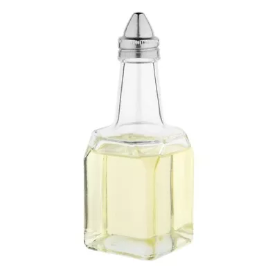 Buy Vinegar Bottle Glass Shaker Oil Pot Cruet Condiment Square With Metal Top • 5.95£