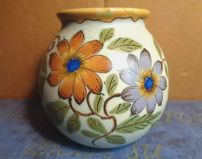 Buy Pretty Hand Painted Royal Zuid Floral Vase Holland Gouda • 11.99£
