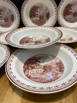Buy Antique 1780-1820's English Red Transfer Printed Cream Ware Bowls Set Of 13 Excd • 1,438.56£