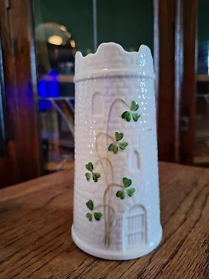 Buy Vintage Donegal Parian China Shamrock Allingham Round Castle Vase • 19.99£