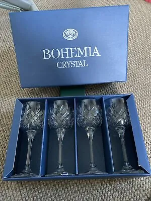 Buy Bohemia Crystal Glasses Set Of 4 New In Box  • 25£