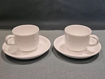 Buy Queensbury Hunt By John Lewis Set Of 2 White Bone China Espresso Cups & Saucers • 14.99£