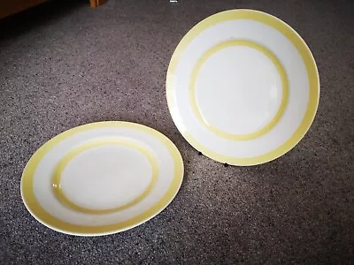 Buy Two T. G. Green Yellow Cornishware Dinner Plates, Shield Backstamp • 4£